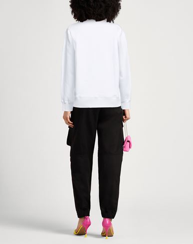 Woman Sweatshirt White Size L Cotton