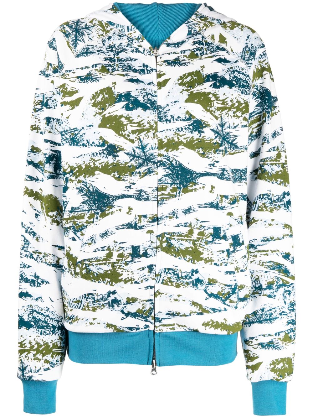Printed hoody sweatshirt - Blue