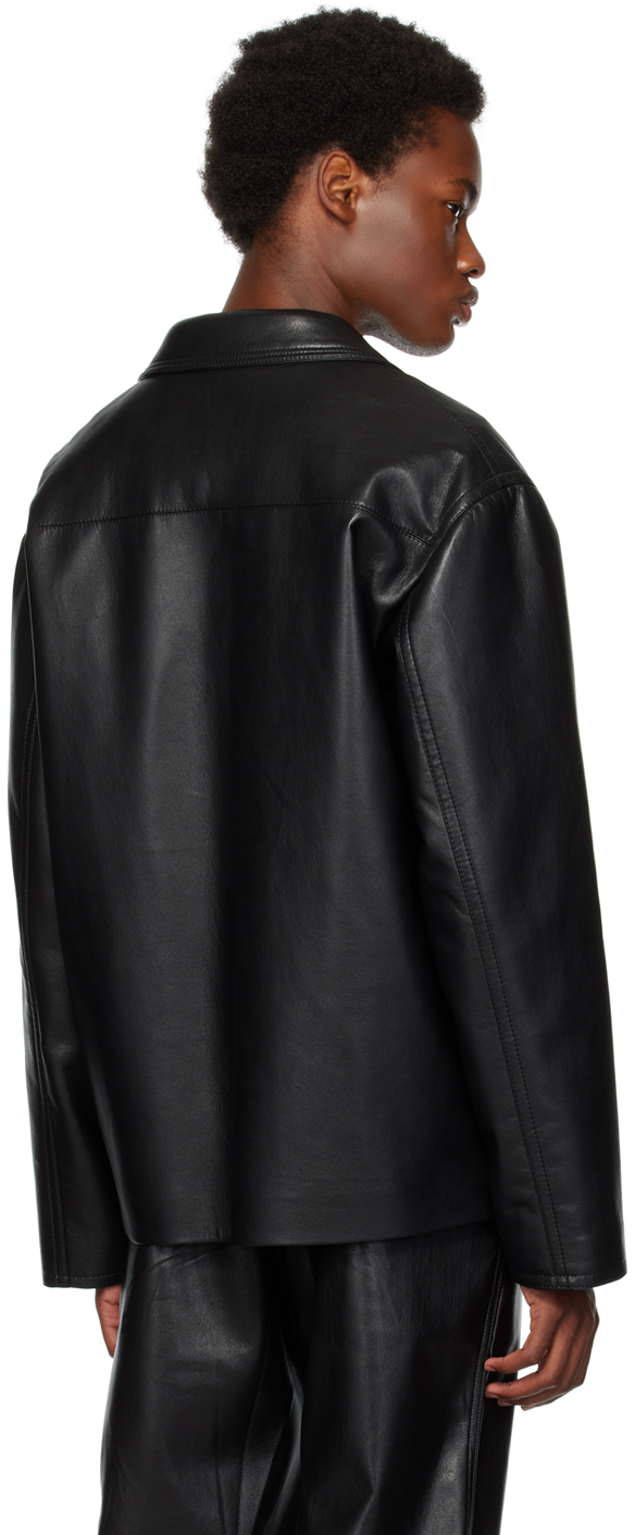 Nanushka Black Arto Vegan Leather Jacket