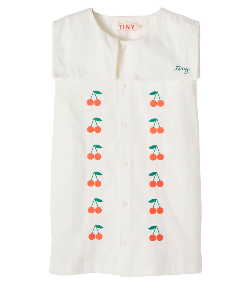 Cherries cotton twill dress