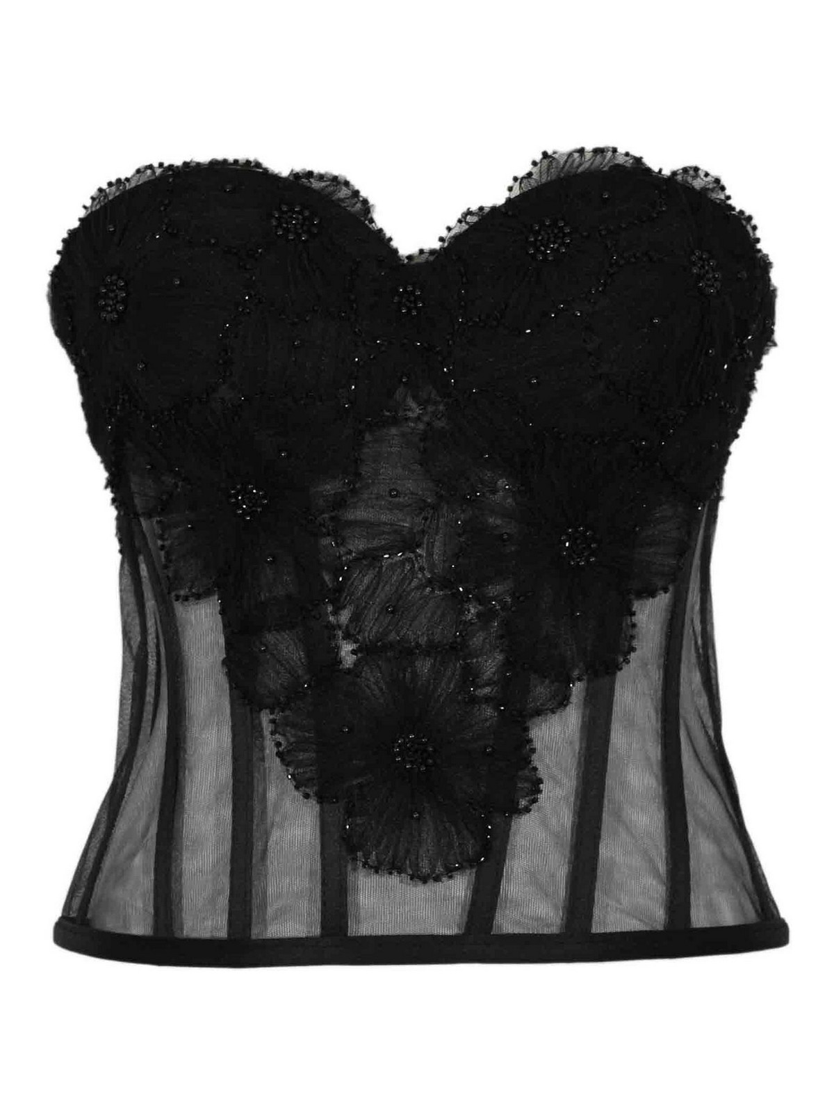 Embroidered Lace Bustier