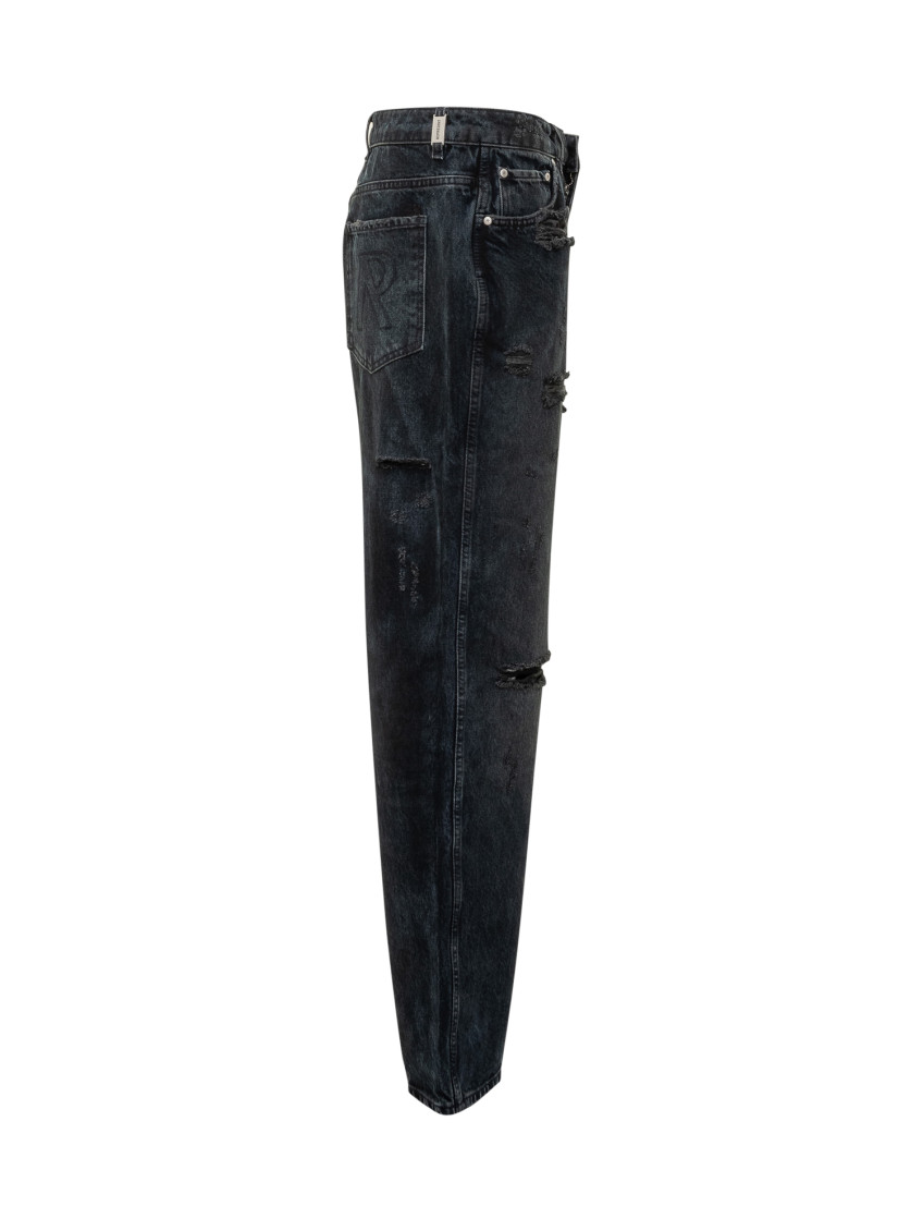 Black Loose Mid Rise Jeans