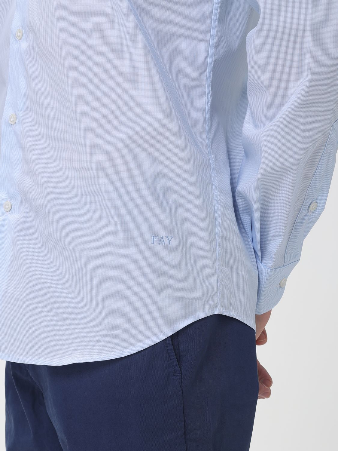 Shirt Men color Gnawed Blue