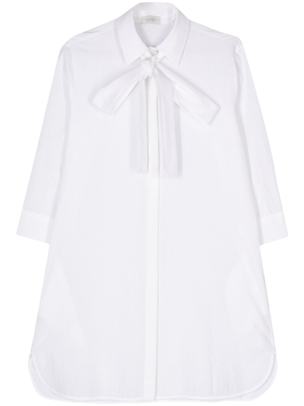 Seersucker cotton shirt - White