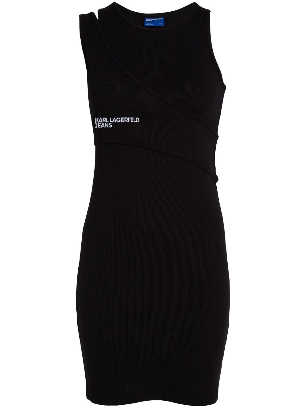 Ribbed-knit dress - Black