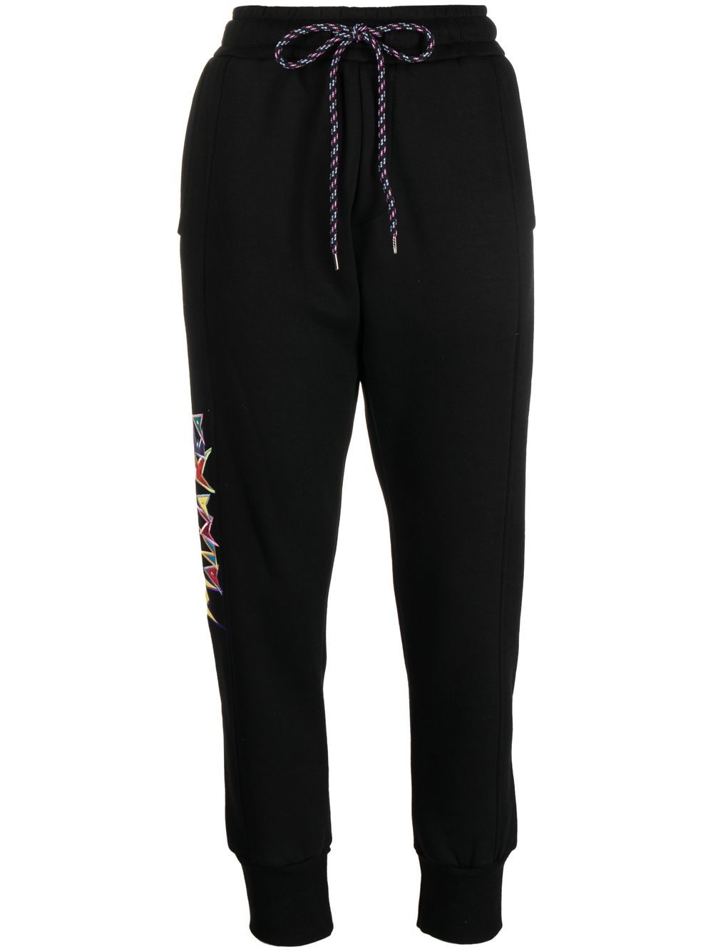 Heritage embroidered-logo track pants - Black