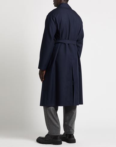 Man Overcoat & Trench Coat Navy Size 42 Virgin Wool, Mohair wool