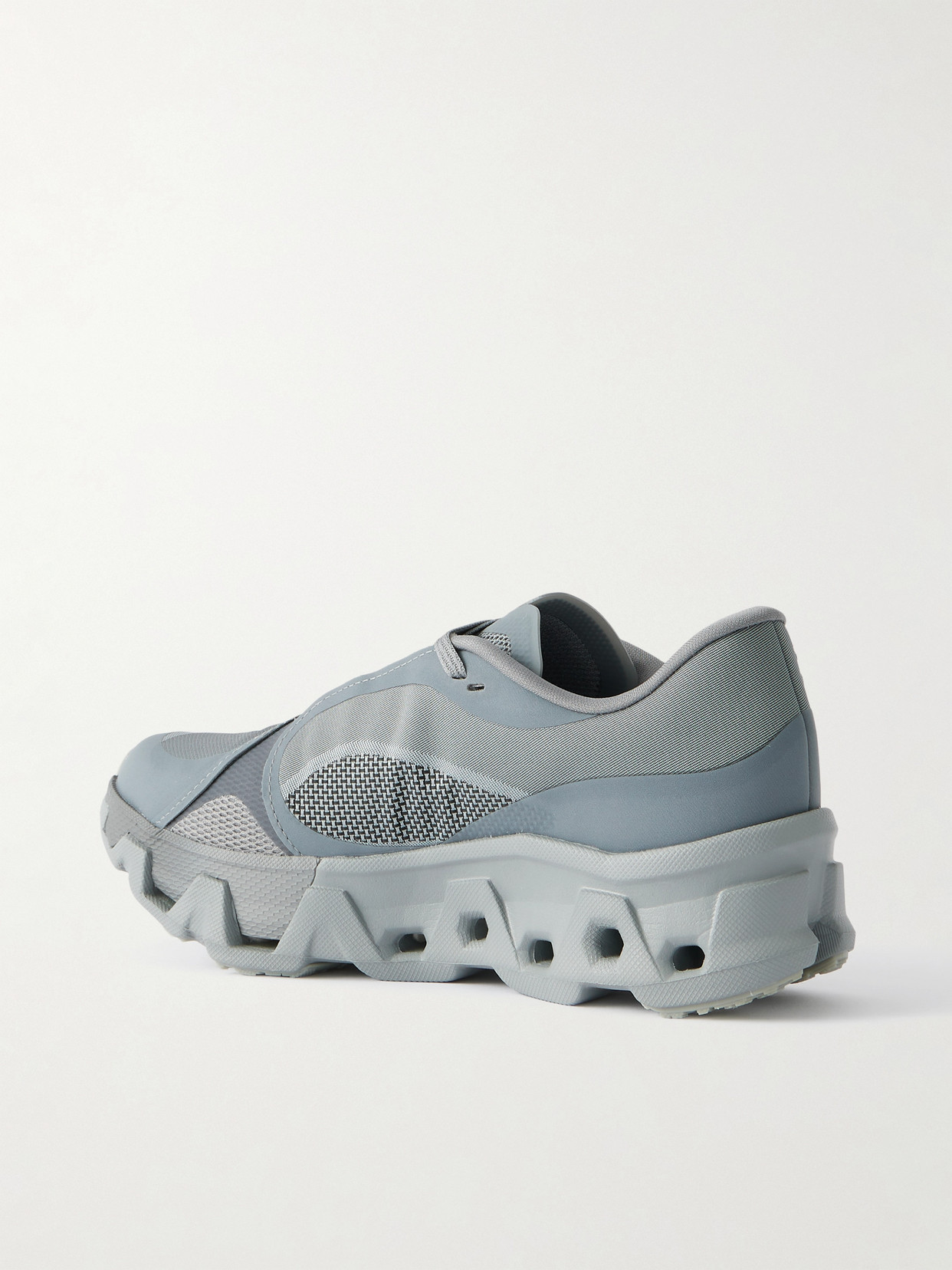 + Post Archive FactiCloudmster Hyper Rubber-trimmed Mesh Sneakers - Gray