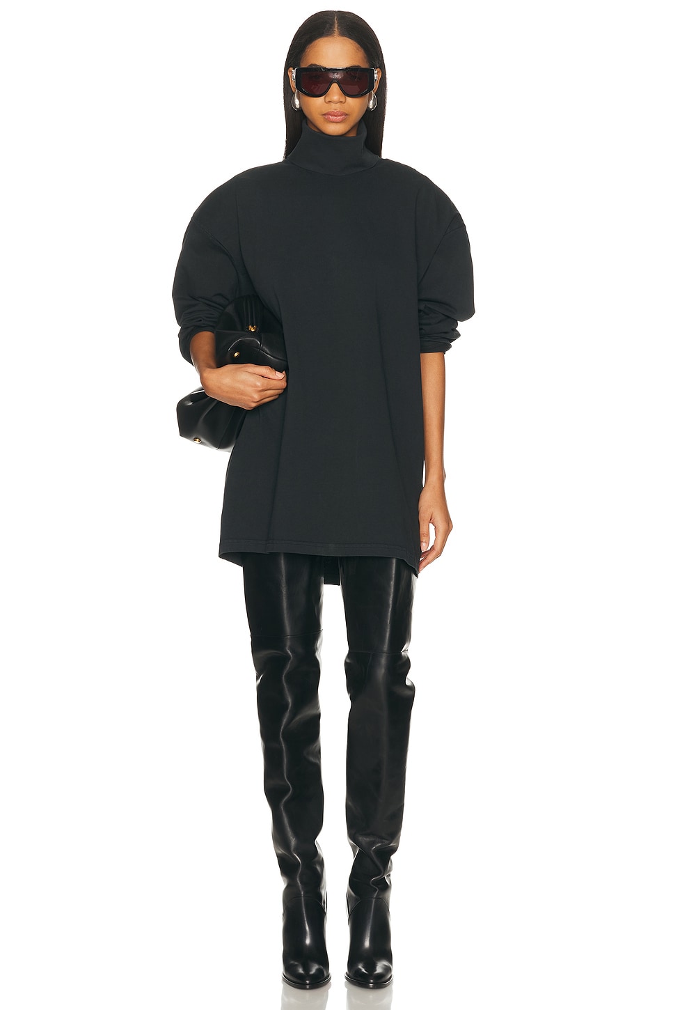 AREA Big Top in Washed Black - Black. XS also in