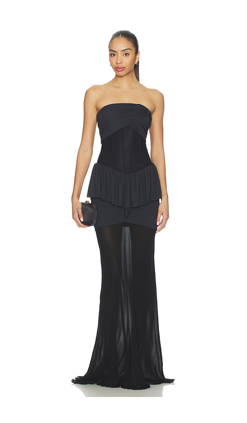 Aniye Records Ottha Long Dress in Black. XS. Also in
