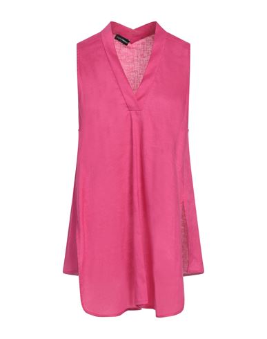 Woman Top Fuchsia Size 8 Linen