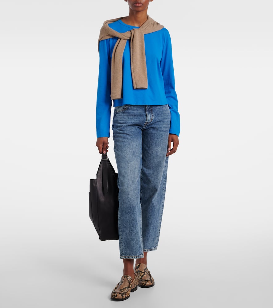 Candle mid-rise barrel-leg jeans
