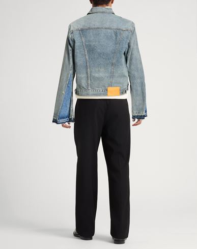 Man Denim outerwear Blue Size S Cotton