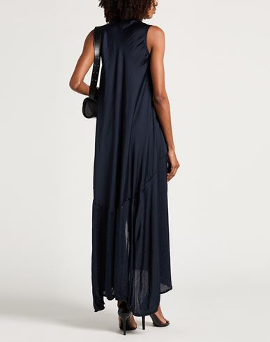 Woman Maxi dress Midnight blue Size 4 Polyester