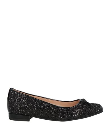 Woman Ballet flats Black Size 6 Textile fibers, Leather