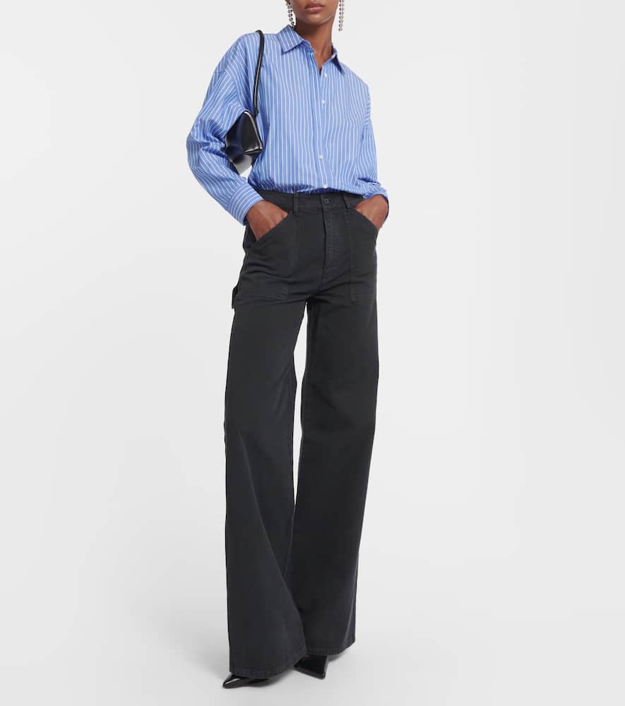 Nili Lotan Quentin twill wide-leg pants