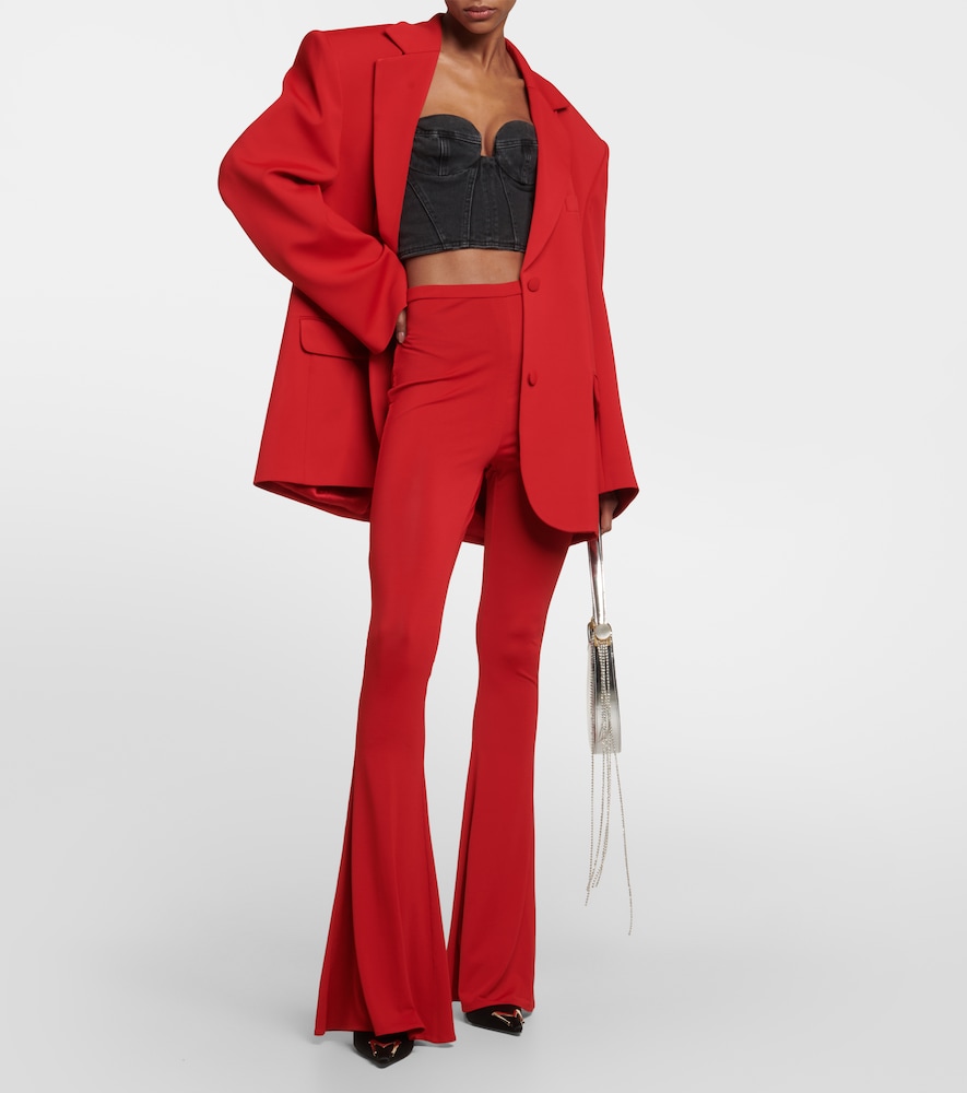 High-rise flared leggings