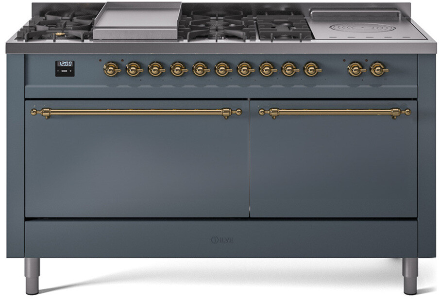 Ilve nostalgie II collection 60" Dual Fuel Liquid Propane Range UP60FSQNMPBGGLP