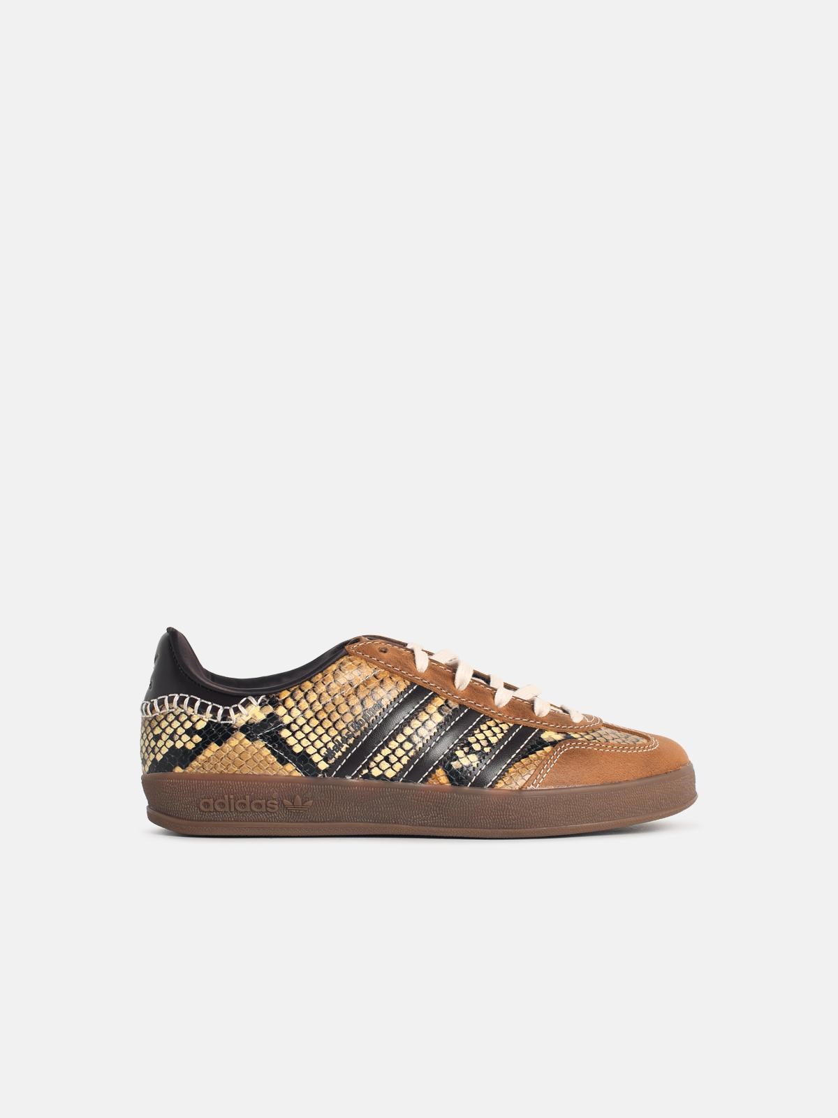 'Gazzelle Snake' Beige Leather Sneakers