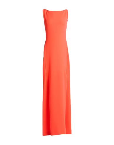 Woman Maxi dress Orange Size 8 Triacetate, Polyester