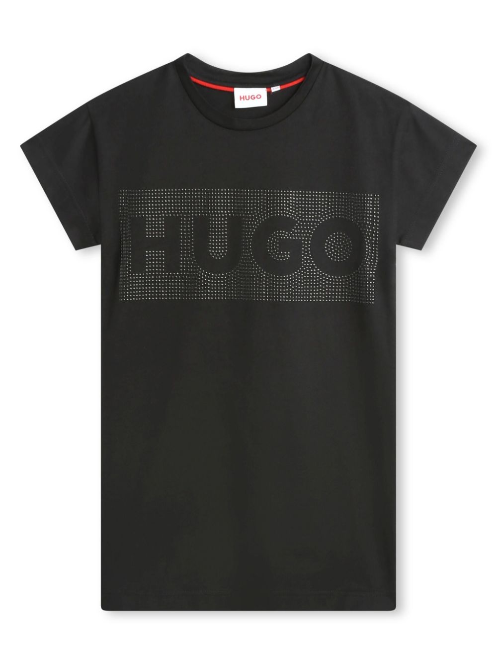 Stud-embellished cotton T-shirt - Black