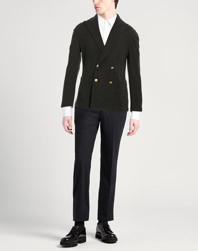 Man Blazer Dark green Size 40 Wool, Polyamide, Cashmere