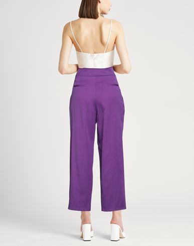 Woman Pants Purple Size 2 Virgin Wool