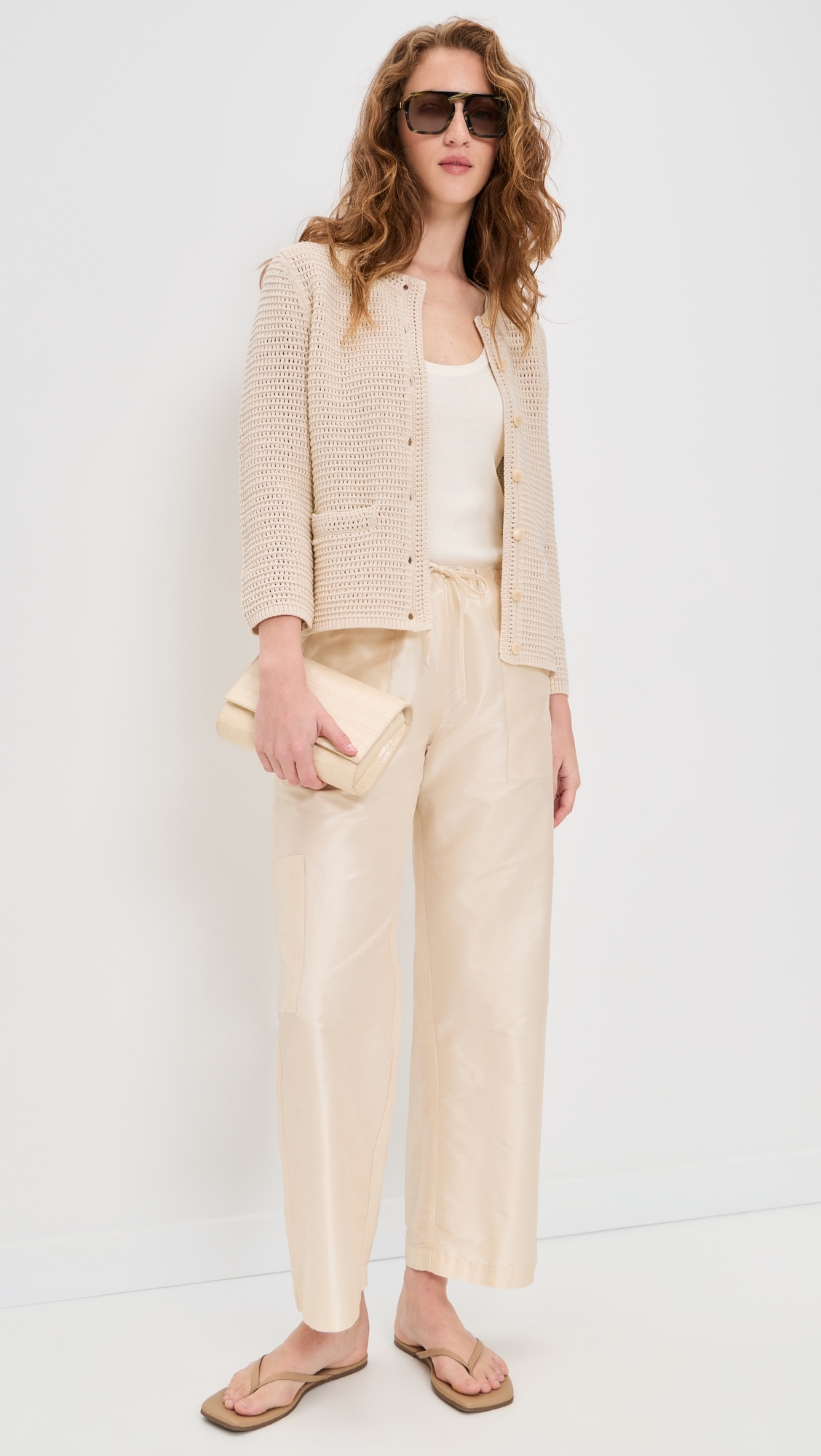 Crochet Cardi Jacket Natural