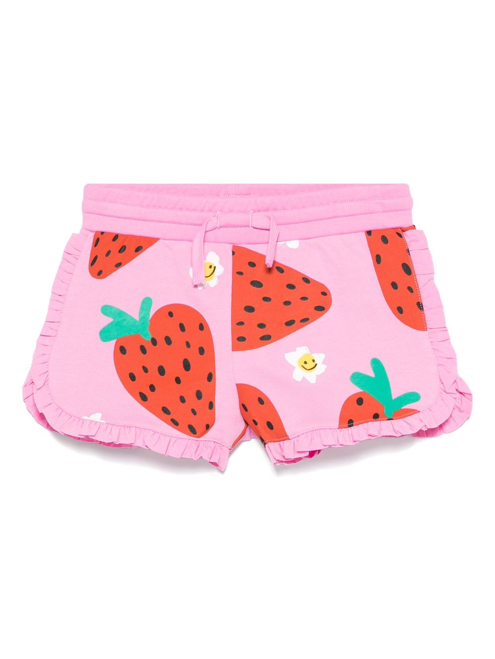 Strawberry-print shorts - Pink