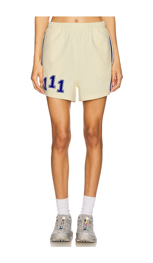The Mayfair Group Mayfair Athletic Dept Sweatshorts in Yellow,Cream. - S/M also in L/XL, M