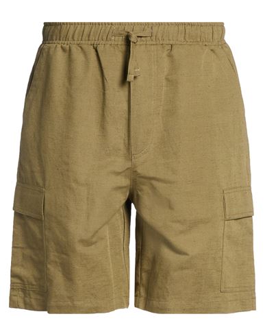 Man Shorts & Bermuda Shorts Military green Size 36 Linen, Cotton