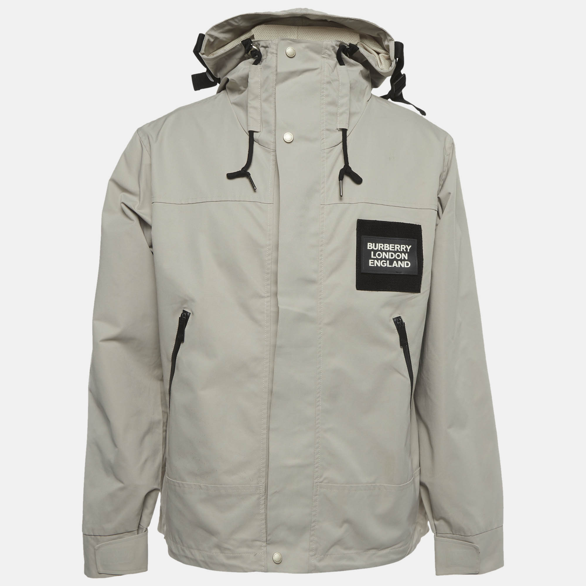 Burberry Beige Cotton Blend Windcheater Jacket