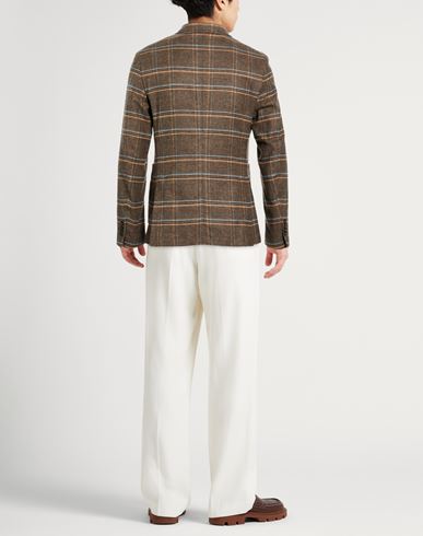 Man Blazer Light brown Size 38 Virgin Wool, Viscose, Polyester, Elastane