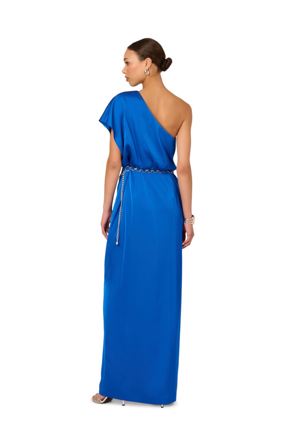 Adrianna Papell Women's Stretch Satin Long Dress in Blue