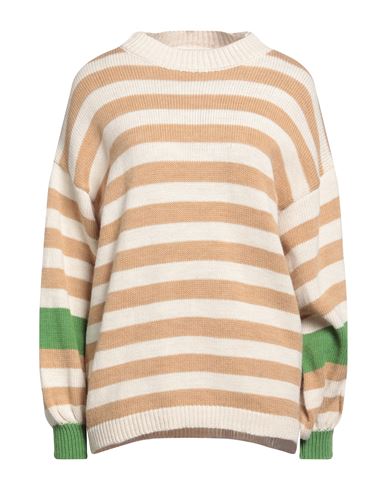 Woman Sweater Beige Size ONESIZE Viscose, Acrylic, Wool