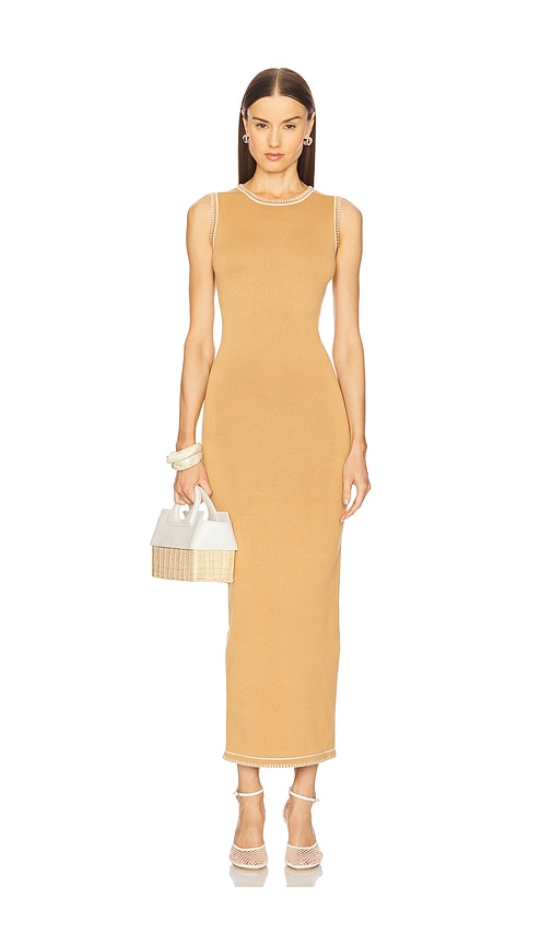 SNDYS Ellery Maxi Dress in Tan.  XS. Also in L, M, S