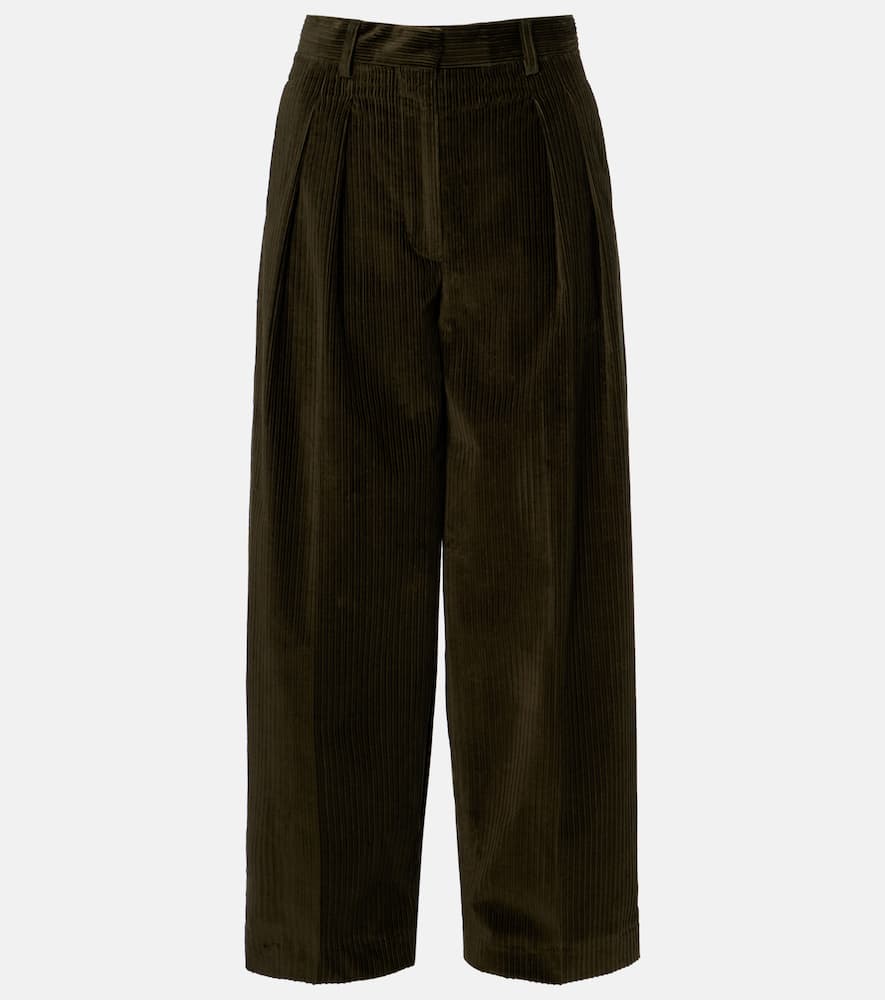 Dash cotton corduroy barrel-leg pants
