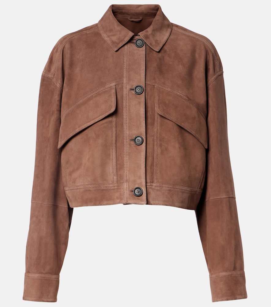 Monili cropped suede jacket