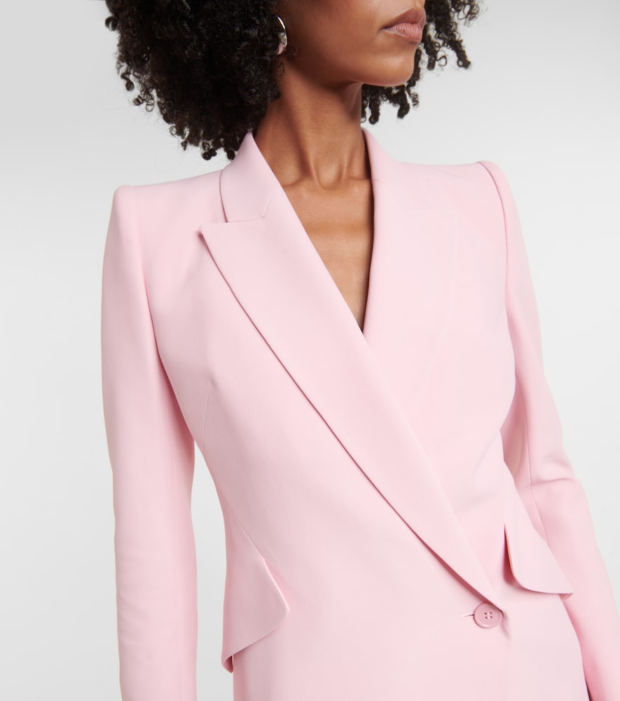 Asymmetric crêpe blazer