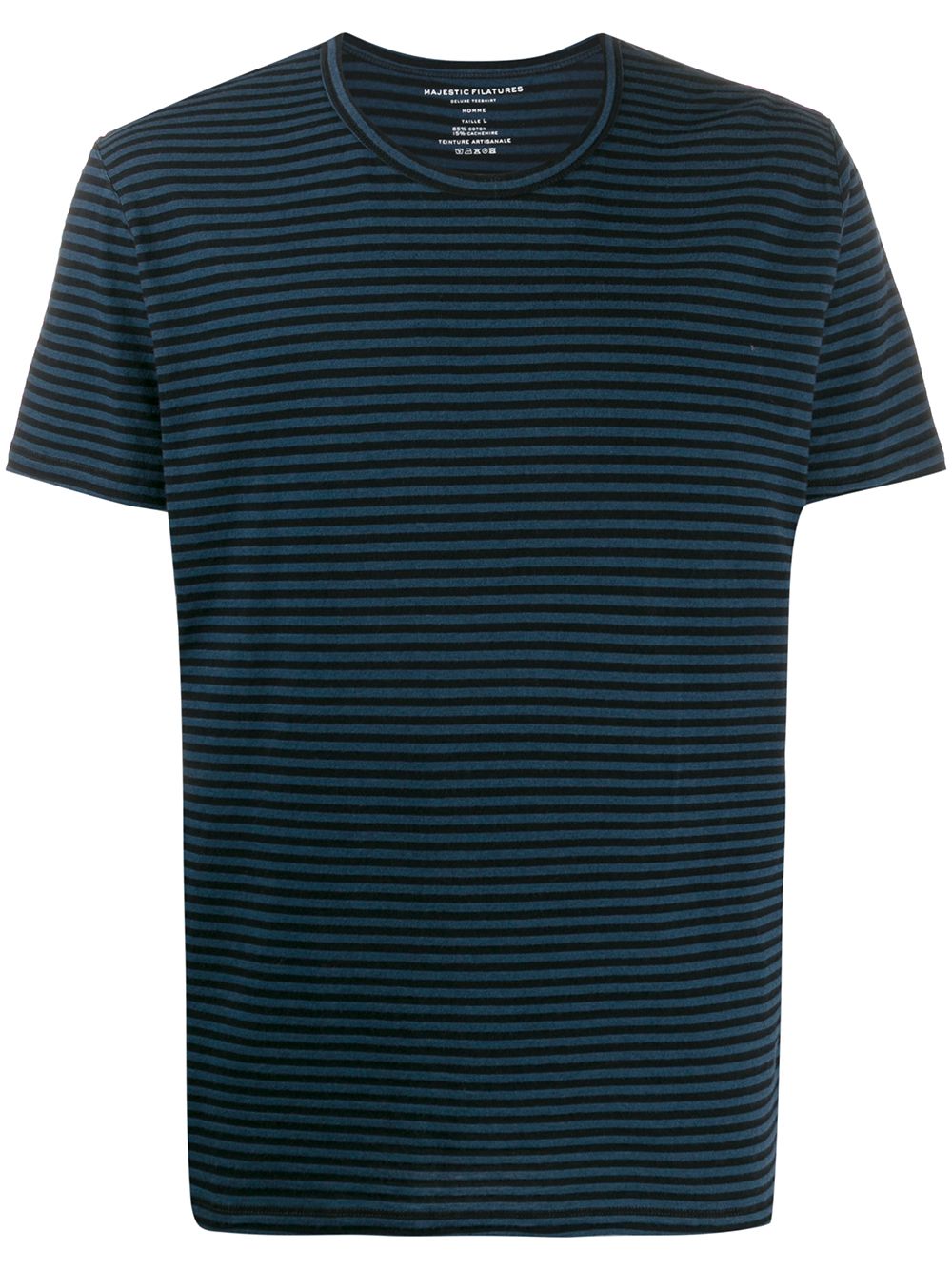 Striped crew-neck T-shirt - Black