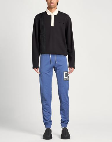 Man Pants Azure Size S Cotton, Elastane