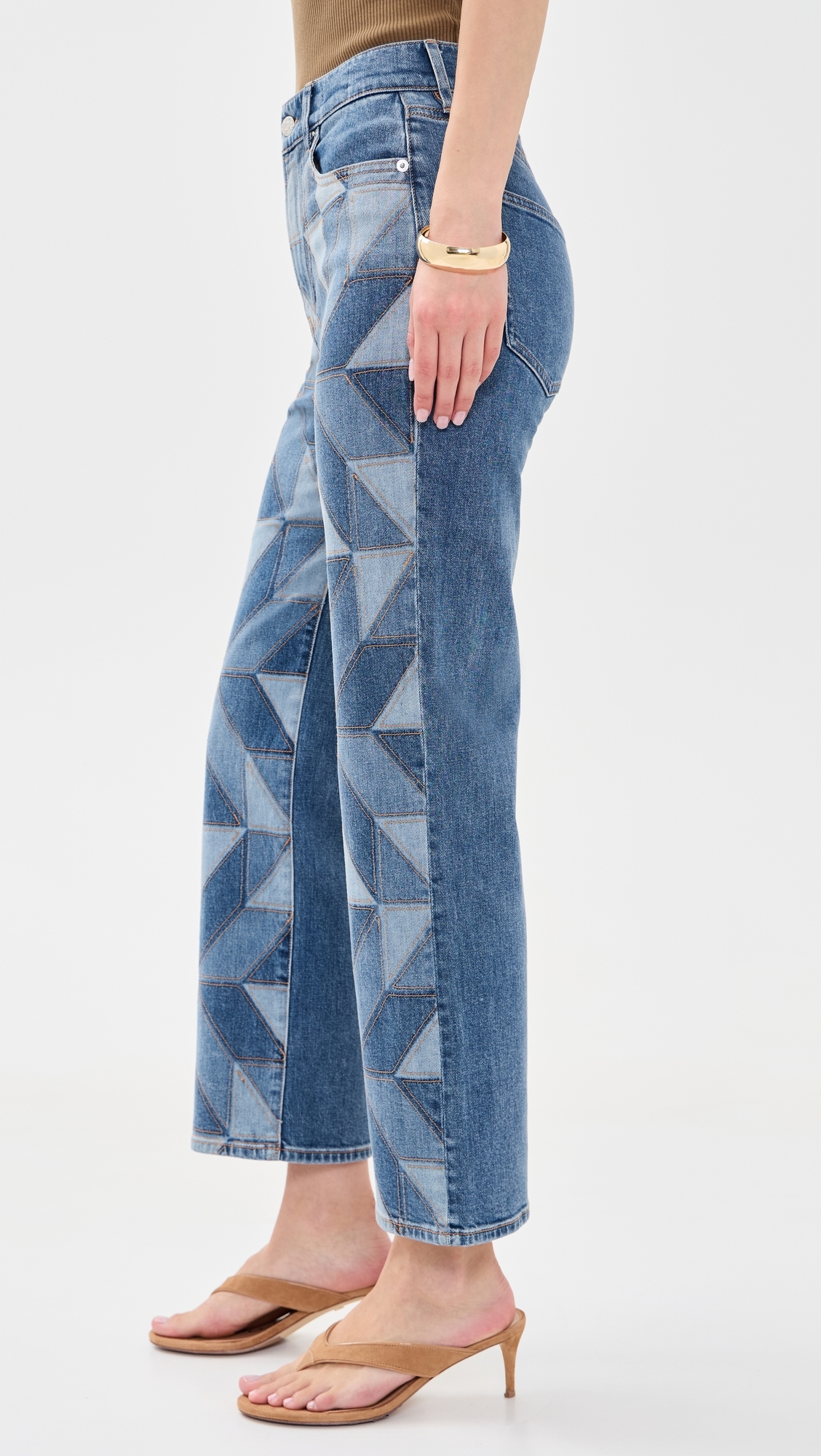 Dylan Ankle High Rise Straight Leg Jeans Prism Blue