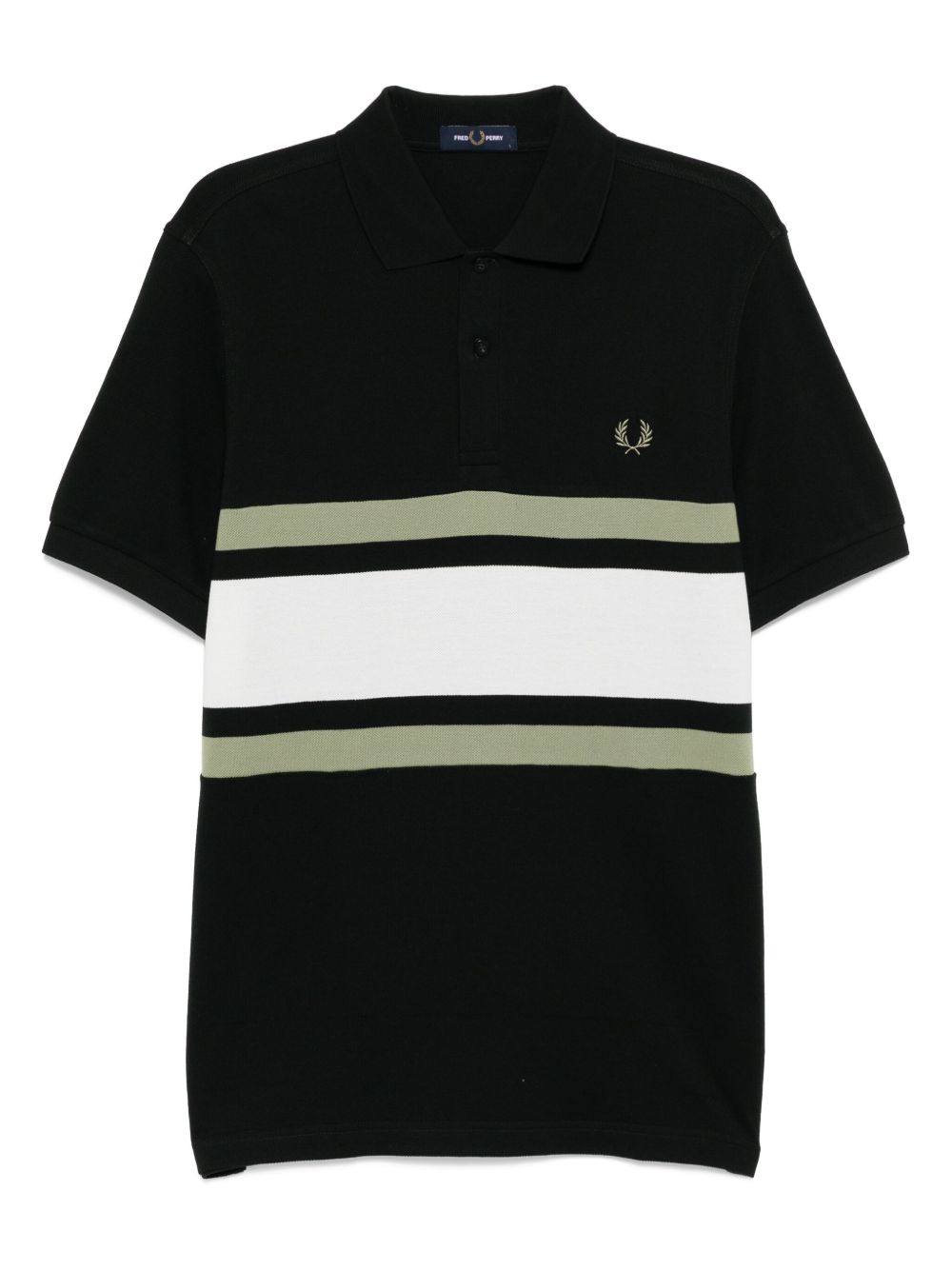 Panelled polo shirt - Green