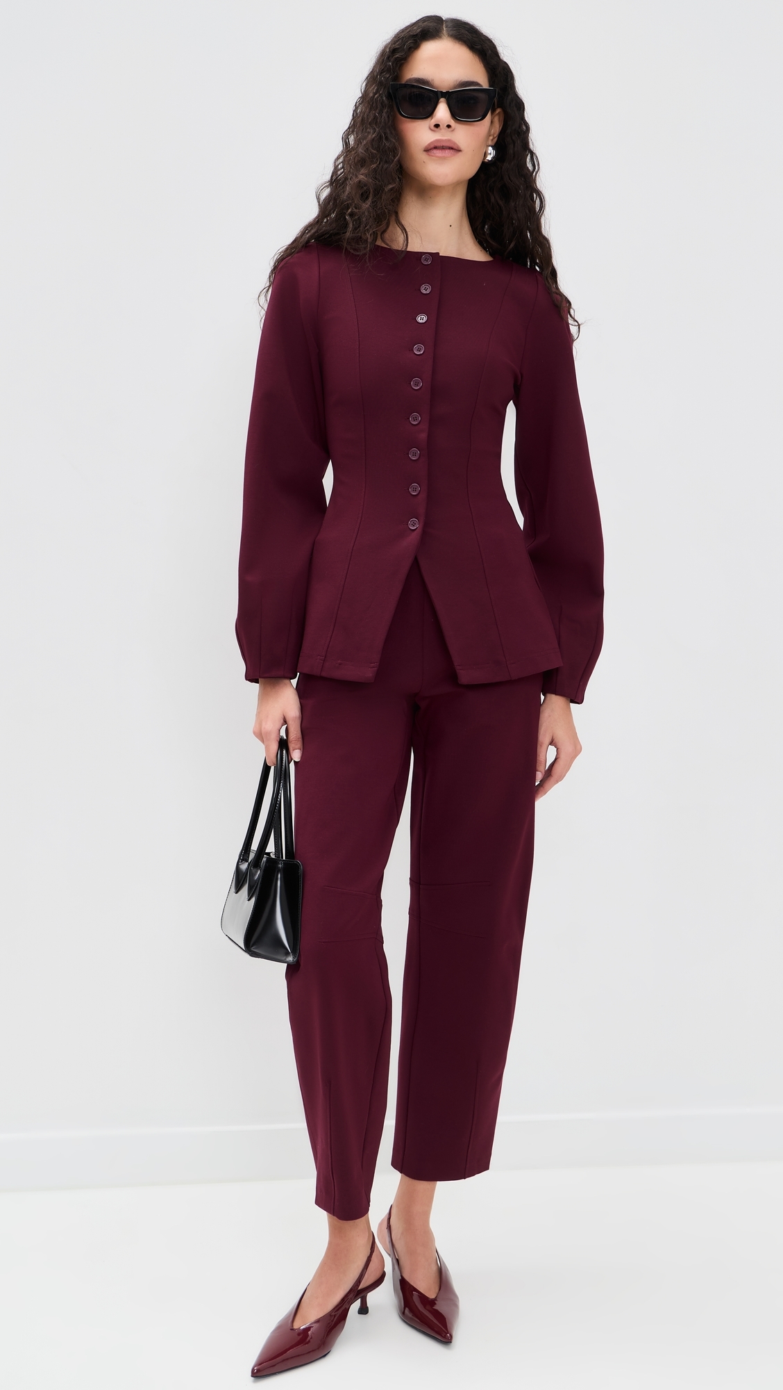 Bonnie Ponte Blazer Oxblood