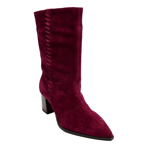 Lorrys Suede or Leather Mid-Calf Bootie - Purple