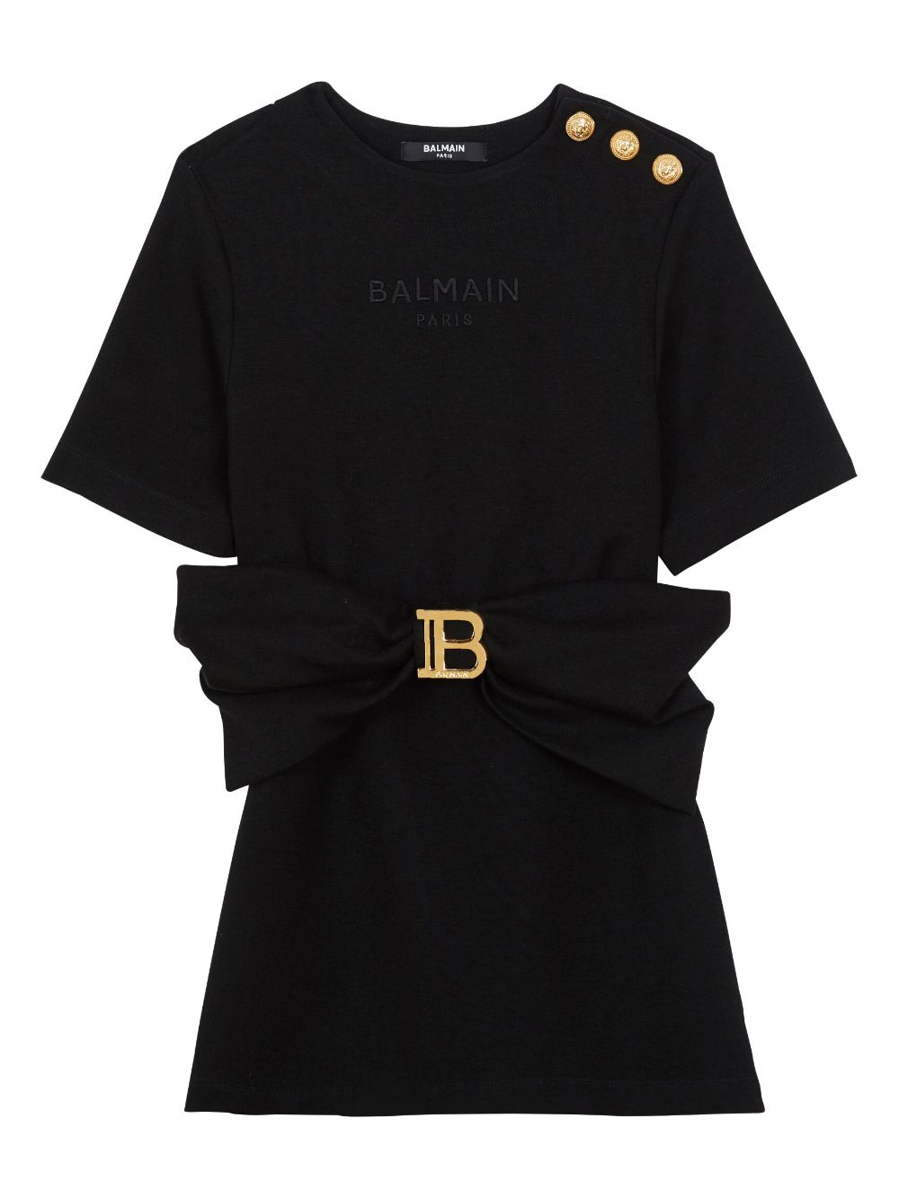 Logo-plaque T-shirt dress - Black