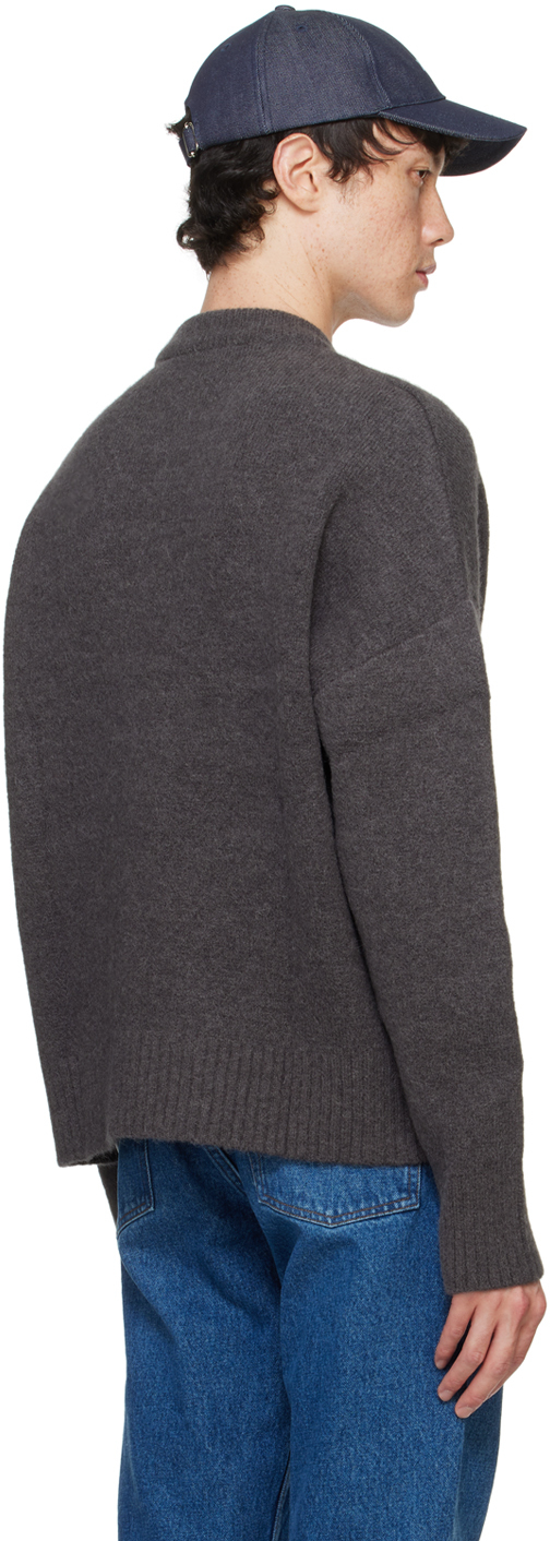 AMI Paris Gray Ami De Caur Sweater