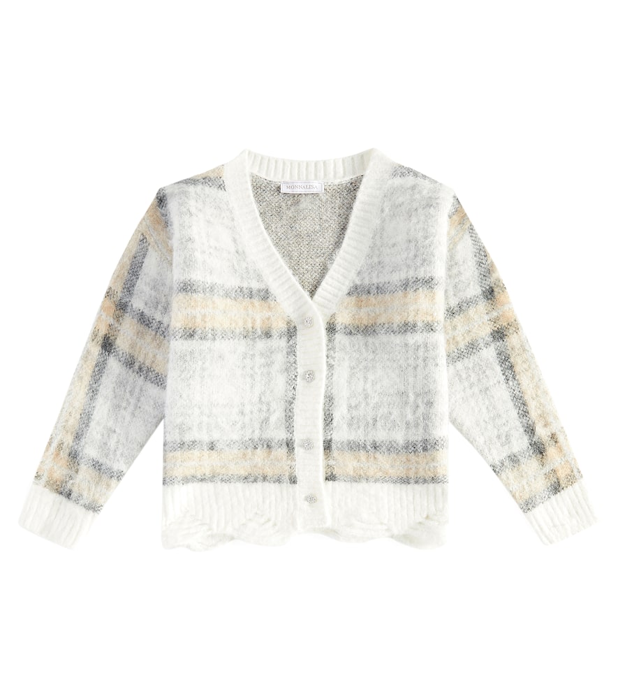 Monnalisa Plaid cardigan