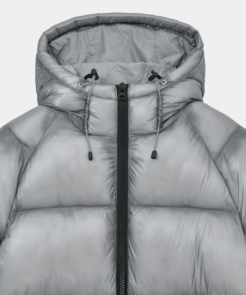 Dishel Cross Hood Puffer Padding Gray