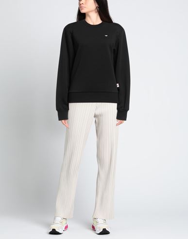 Woman Sweatshirt Black Size XXS Polyester, Cotton, Elastane